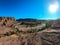 Beautiful Desert oasis landscape Panorama in Oasis De Fint near Ourzazate in Morocco, North Africa