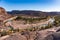 Beautiful Desert oasis landscape Panorama in Oasis De Fint near Ourzazate in Morocco, North Africa