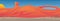 Beautiful Desert Valley Landscape Scene Vector Illustration