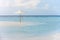 Beautiful Deserted Beach With Parasol