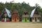 Beautiful design of houses in Lagunas de Montebello National Park in Chiapas, Mexico