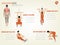 Beautiful design info graphic of abdominal back workout