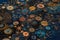 a beautiful design wallpaper of Embroidered fabric, tile image, AI Generative