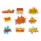 Beautiful designer set of promotional stickers