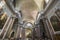 Beautiful detail of ceiling and marble columns of basilica of St