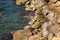 Beautiful detail views of Mallorca, its beaches and Mediterranean sea, with rocks. Virgin and perfect for a summer bath