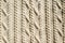 Beautiful detail of woven hand made knit design texture