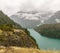 beautiful Diablo lake in the mountains Washington state USA
