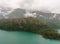 beautiful Diablo lake in the mountains Washington state USA