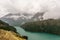 beautiful Diablo lake in the mountains Washington state USA