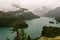 beautiful Diablo lake in the mountains Washington state USA