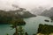 beautiful Diablo lake in the mountains Washington state USA