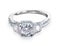 Beautiful diamond wedding engagment band ring solitaire with multiple halo stones