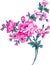 A beautiful digital floral pattern with pink color using for textile.