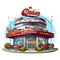 beautiful Diner sign clipart illustration