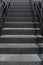 Beautiful dirty metallic steps in a staircase.