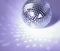 Beautiful disco ball on yellow background isolated.