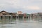 Beautiful distant shot from George Town pier on Penang Island, Malaysia