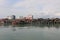 Beautiful distant shot from George Town pier on Penang Island, Malaysia