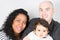 Beautiful diverse Interracial family Mixed marriage