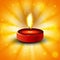 Beautiful diwali bright colorful diya of indian festival