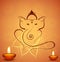 Beautiful diwali celebration Hindu Lord Ganesha festival background