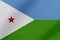 Beautiful Djibouti waving flag illustration