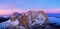 Beautiful Dolomites peaks panoramic view.
