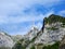 The beautiful and dominant alpine peak of SÃ¤ntis Santis or Saentis in Alpstein mountain range