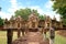 Beautiful Doorway on the Outer Wall of Prasat Sdok Kok Thom Khmer Temple Complex in Sa Kaeo Province, Thailand