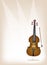 A Beautiful Double Bass on Brown Stage Background