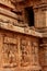 Beautiful dravidian architecture work on the ornamental tower in the ancient Brihadisvara Temple in Thanjavur, india.