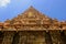 Beautiful dravidian styled main tower with sculptures in the Brihadisvara Temple in Gangaikonda Cholapuram, india.