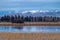 Beautiful, dreary landscape at Lee Metcalf National Wildlife Refuge, Montana, USA