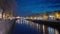 Beautiful Dublin with River Liffey by night - travel photography