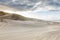 Beautiful  dune sea and beach scenery along Dutch North Sea coast