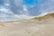 Beautiful  dune sea and beach scenery along Dutch North Sea coast