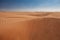 Beautiful dunes in Omani desert, with dark blue sky as backgroun