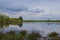 Beautiful dutch landscape with lake in the spring. Mariapeel - a picturesque lake in Mariaveen/Branbant, the Netherlands