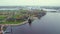 Beautiful Dutch town with picturesque houses by the water