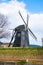 Beautiful Dutch windmill Typical landscape in Ja