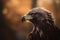 Beautiful Eagle. Golden eagle head detail. Aquila chrysaetos. - Generative AI art