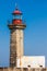 Beautiful early spring day at the historical Felgueiras Lighthouse built on 1886 and located at Douro river mouth