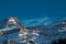 Beautiful early winter panorama of Oldenhorn mountain above Les Diablerets village in Switzerland on a sunny day