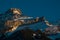 Beautiful early winter panorama of Oldenhorn mountain above Les Diablerets village in Switzerland on a sunny day