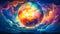 beautiful earth globe in atmosphere as symbol