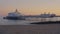 Beautiful Eastbourne pier at the English coast in the evening