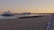 Beautiful Eastbourne pier at the English coast in the evening