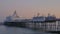 Beautiful Eastbourne pier at the English coast in the evening