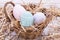 Beautiful easter egg decoration colorfull eggs seasonal pastel